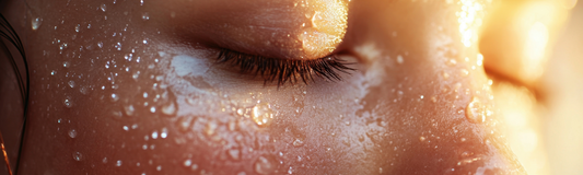 Texture de la peau d’une femme exposée au soleil en été, éclatante et hydratée.