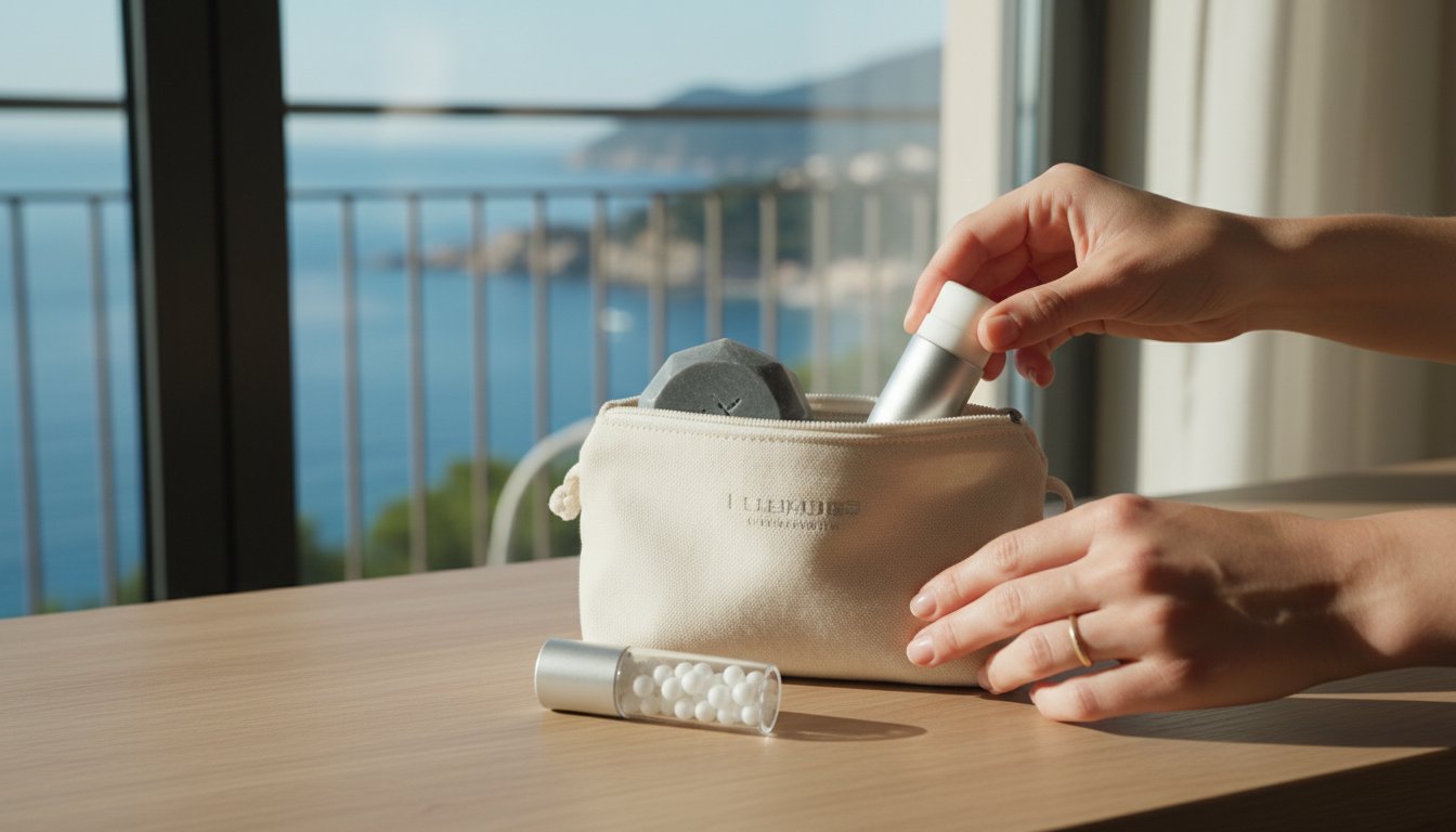 Solution pour voyager léger avec ses soins : Guide de la trousse minimaliste 2026