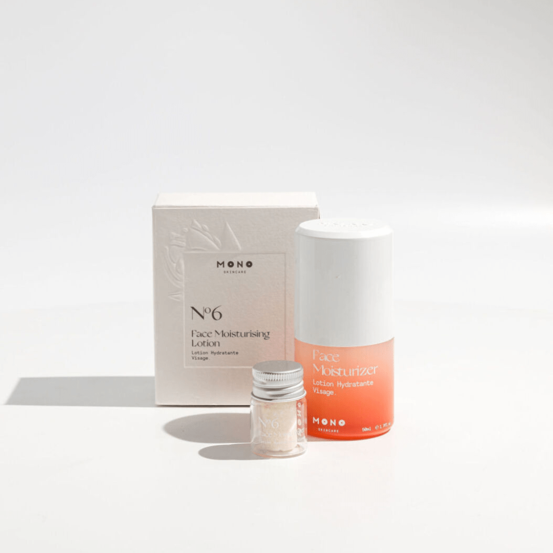Kit de départ lotion hydratante MONO avec bouteille rechargeable et comprimés pour soin visage zéro déchet
