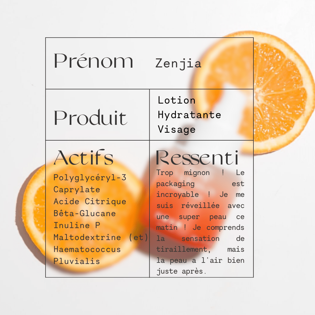 Témoignage client sur la lotion hydratante MONO – peau hydratée, douce et confortable toute la journée