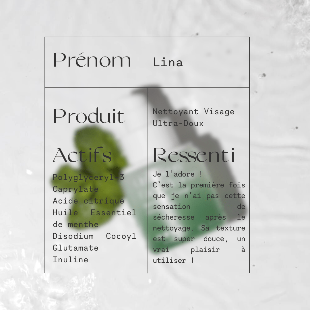 Témoignage sur le nettoyant MONO – peau propre, sans tiraillement, parfait pour peaux sensibles