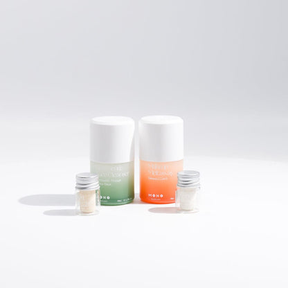 Les deux soins du rituel Double Nettoyage de Mono Skincare? nettoyant Visage Ultra-doux et le démaquillant 