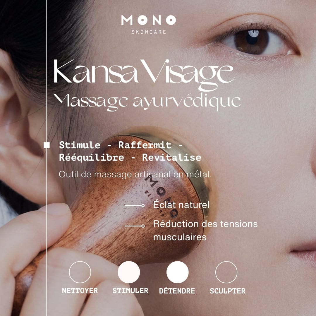 Accessoire Kansa MONO en bronze naturel pour massage facial revitalisant